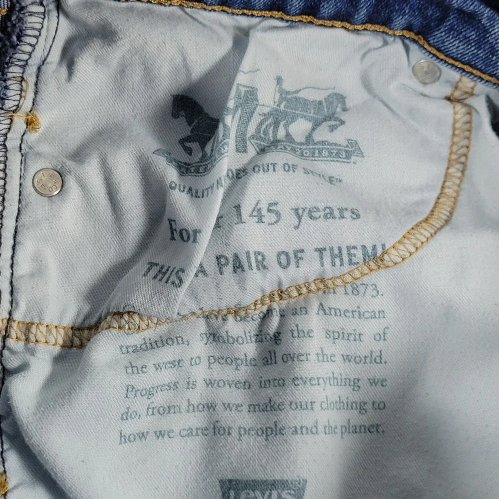 Levi Strauss 505 Mens Blue Wash Denim Jeans‎ W32 L34 Straight Fit